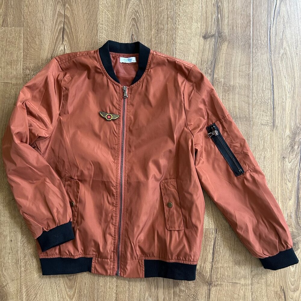 Amelia Earhart Kids Bomber Jacket Aviator Costume Cosplay Halloween Youth 11/12